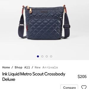 MZ Wallace Ink Liquid Metro Scout Crossbody Deluxe